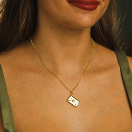 Envelope Hidden Message Necklace